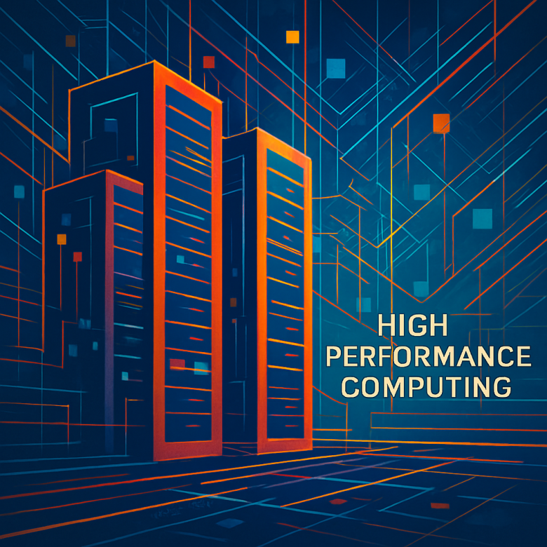 HPC cluster abstract image