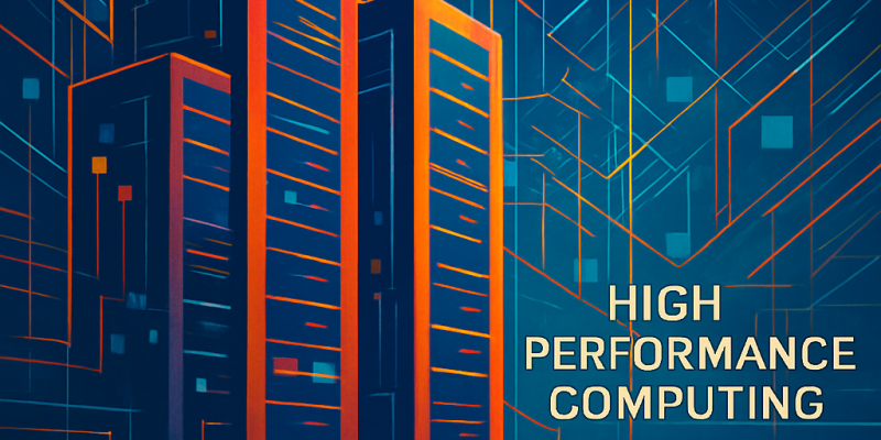 HPC cluster abstract image